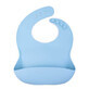Adjustable soft silicone baby bib, Bleu, Oaki