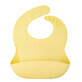 Adjustable soft silicone baby bib, Pale Yellow, Oaki