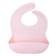 Adjustable soft silicone baby bib, Pale Pink, Oaki