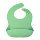 Adjustable soft silicone baby bib, Pale Green, Oaki