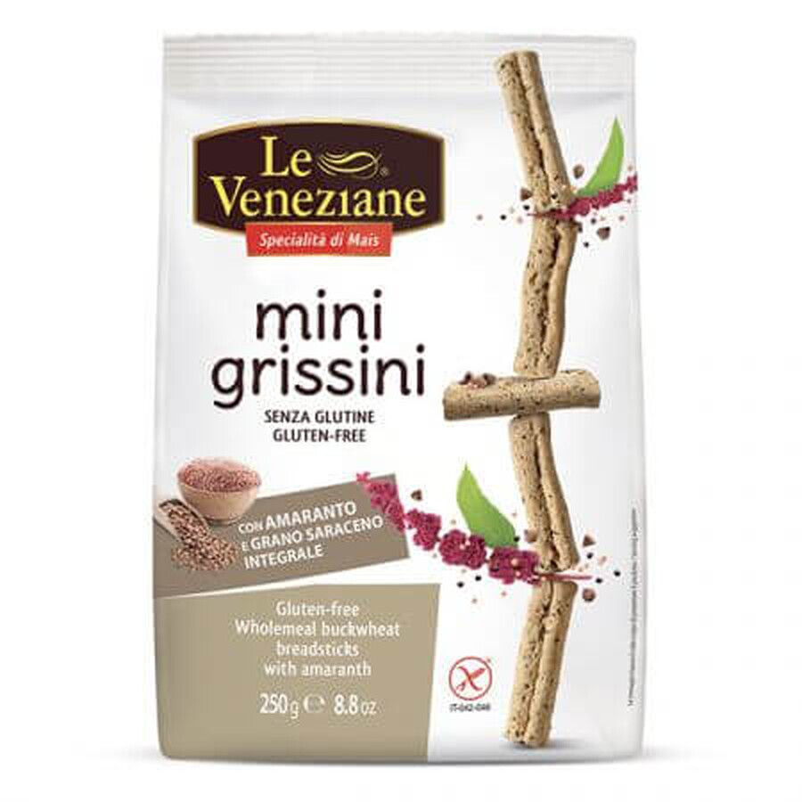 Buy Mini breadsticks with buckwheat and amaranth, 250 g, Le Veneziane Mini breadsticks with buckwheat and amaranth, 250 g, Le Veneziane