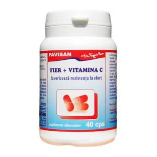 Hierro + Vitamina C, 40 cápsulas, Favisan
