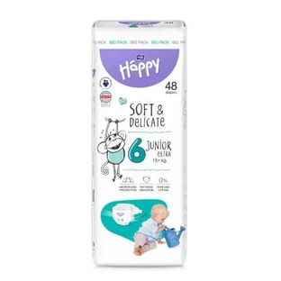 Pañales Junior Extra No.6, +15kg, 48 piezas, Happy