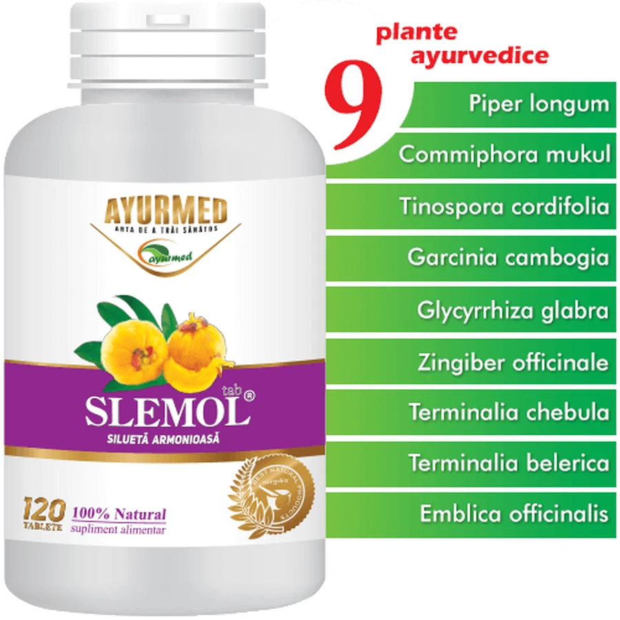 Slemol, 120 tablets, Ayurmed