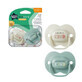 Anytime Orthodontic Soothers, 6 - 18 months, Green / White, 2 pcs, Tommee Tippee