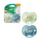 Anytime Orthodontic Soothers, 6 - 18 months, Green / Blue, 2 pcs, Tommee Tippee