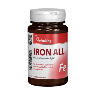 Hierro con vitaminas B y C, 100 comprimidos, Vitaking