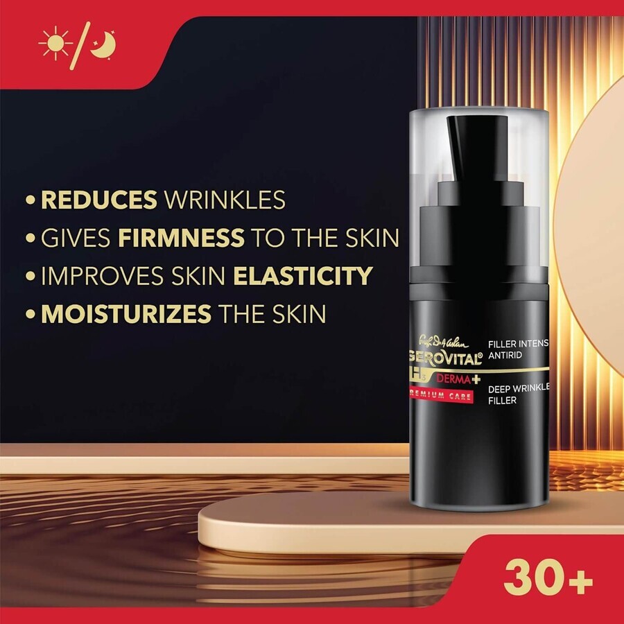 Gerovital H3 Derma+ Premium Care Rellenador intensivo antiedad, 15 ml