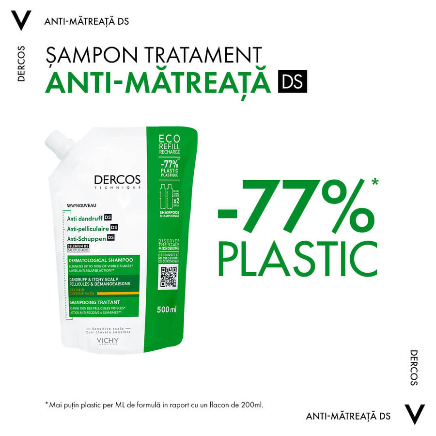 Reserve eco anti-matrette shampoo voor normaal droog haar Dercos, 500 ml, Vichy Reserve eco anti-matrette shampoo voor normaal droog haar Dercos, 500 ml, Vichy