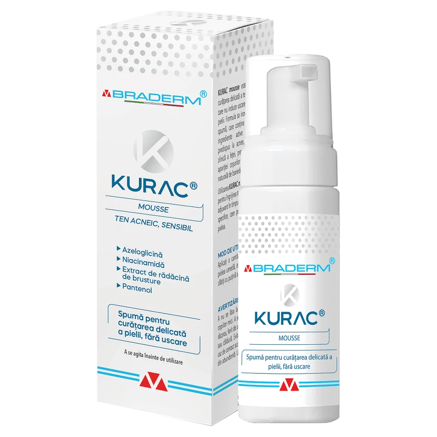 Kurac Zachte reinigingsschuim voor de huid, 100 ml