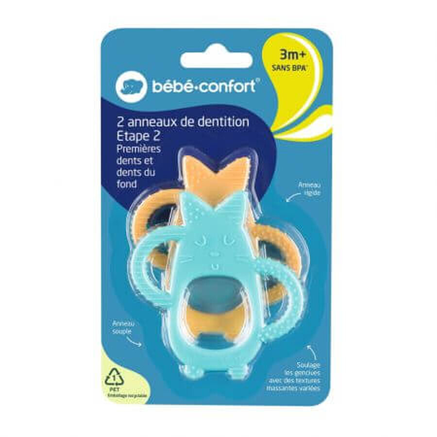 Buy Set of 2 Blue & Orange teething rings, +3 months, Bebe Confort Set of 2 Blue & Orange teething rings, +3 months, Bebe Confort