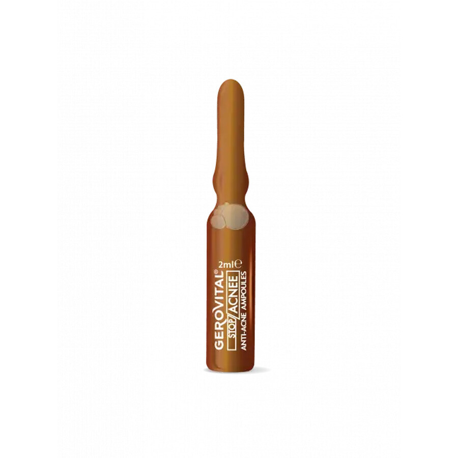 Fiole antiacneice Gerovital Stop Acnee, 10 fiole x 2 ml, Farmec