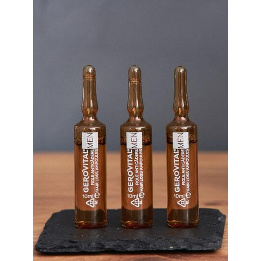 Gerovital Men Tratamiento intensivo anticaída, 10 x 10 ml, Farmec