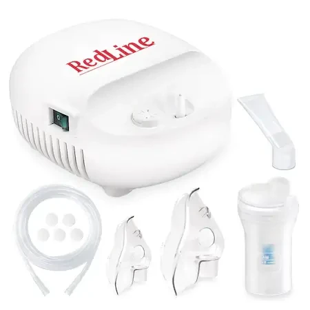 Appareil d'aérosol RedLine NB-230C, masque pour enfants et adultes, gobelet de nébulisation, particules de 4 microns, nébuliseur inhalateur avec compresseur