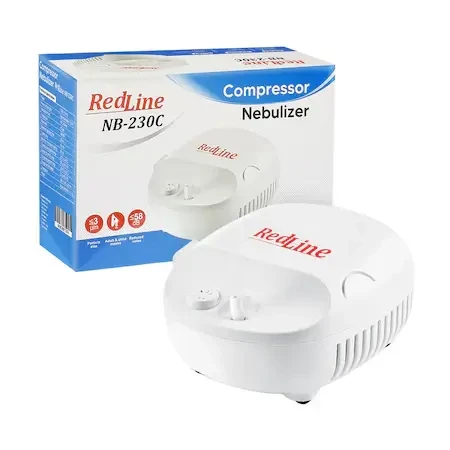Appareil d'aérosol RedLine NB-230C, masque pour enfants et adultes, gobelet de nébulisation, particules de 4 microns, nébuliseur inhalateur avec compresseur