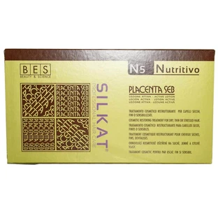 Placenta flesjes voor haar Placenta Seb, 12 flesjes, Silkat Protein