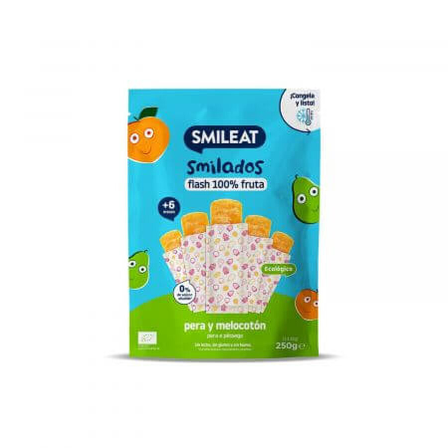 Glace à la pêche et à la poire bio, +6 mois, 250 g, Smileat