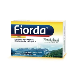 Lemon-flavoured Fiorda, 30 tablets, Plant Extrakt