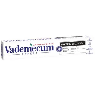 Dentífrico Pro White &amp; Charcoal, 75 ml, Vademecum