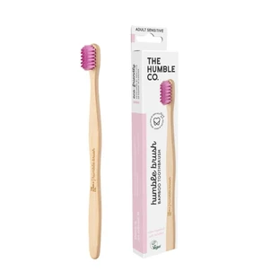 Cepillo de Dientes Sensible de Bambú, Rosa, The Humble Co