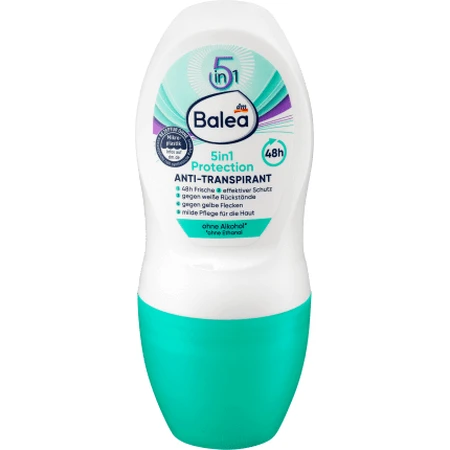 Balea Antitranspirant Deo Roll-on 5 in1 Protection, 50 ml