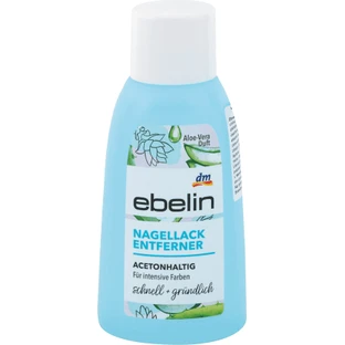 Ebelin Acetone Nail Polish Remover with Aloe Vera Fragrance, 125 ml