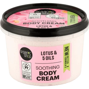 Organic Shop Crème pour le corps à l'extrait de lotus et aux 5 huiles, 250 ml