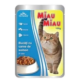 Nat kattenvoer met zalm in saus, 100 g, Meow-Meow