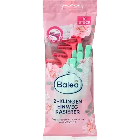 Balea Maquinilla de afeitar desechable con 2 hojas, 12 unidades