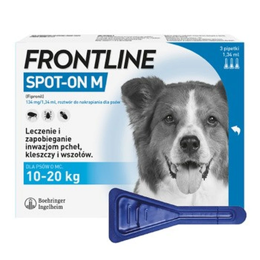 Frontline Spot On M, 10-20 kg, 3 pipettes, Frontline