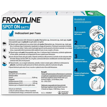 Frontline Spot On Katze, 3 Pipetten, Frontline