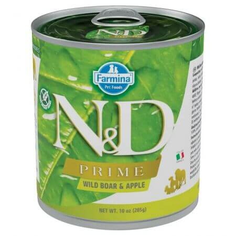 Alimento umido con cinghiale e mele per cani N&D Prime, 285 g, Farmina