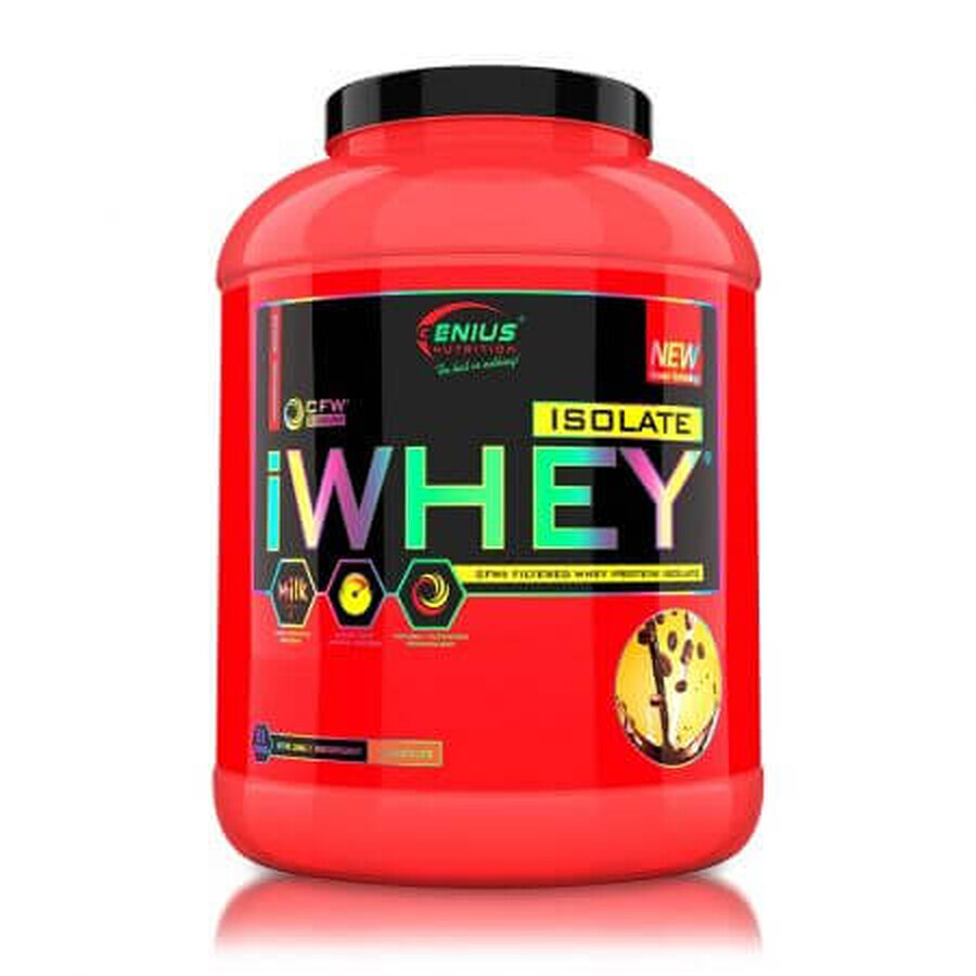 iWhey isolaat Italiaans eiwitpoeder met Caffe Latte Latte smaak, 2000 g, Genius Nutrition
