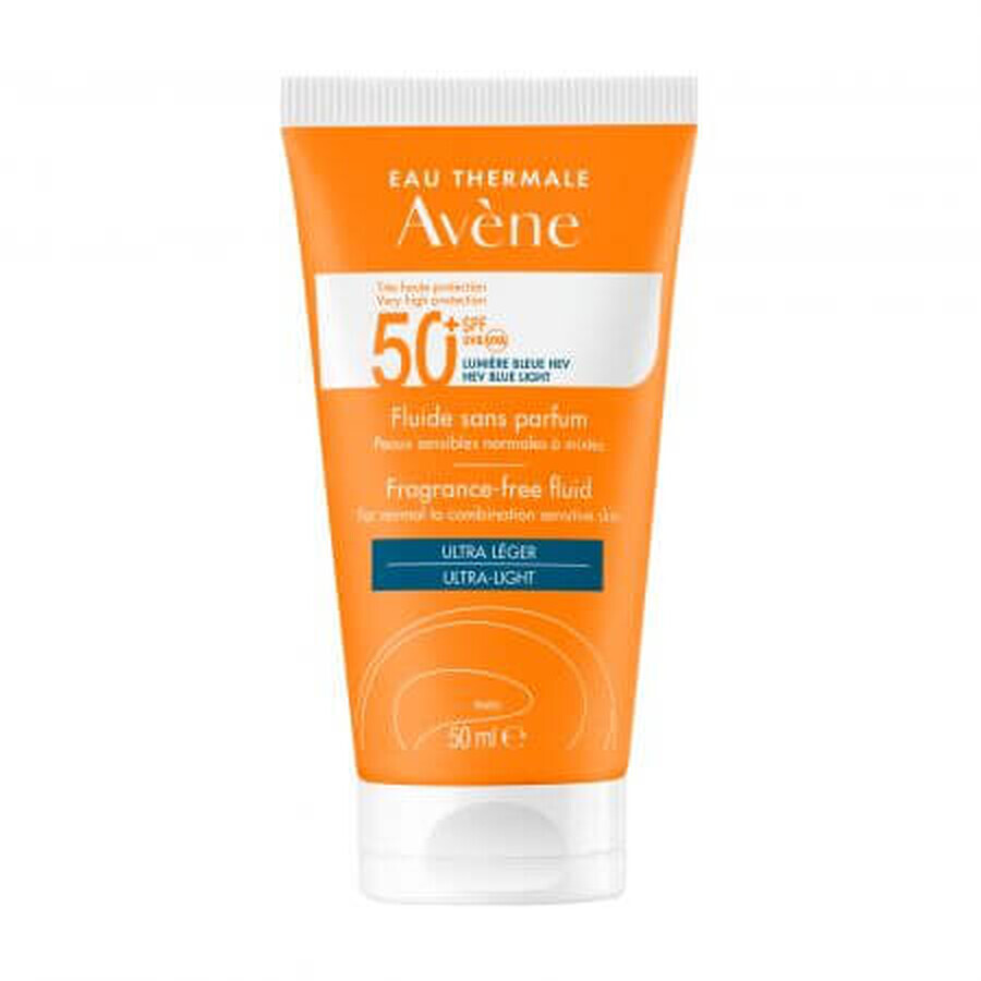 Fluide solaire sans parfum SPF 50+, 50 ml, Avène