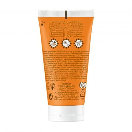 Fluido solar sin perfume FPS 50+, 50 ml, Avene