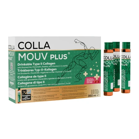 CollaMouv Plus Colágeno, Glucosamina y Condroitina (Bebida concentrada) 14x25 ml, BHW Bayerische Heilmittel