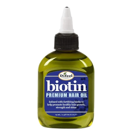 Huile stimulante pour la croissance des cheveux à la biotine, 75ml, Difeel