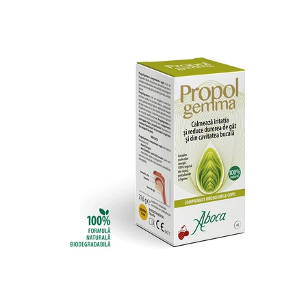 Propolgemma, in water oplosbare keeltabletten voor kinderen , 45 tabletten, Aboca