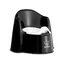 Potty Chair with back protection, Black-White, BabyBjorn
