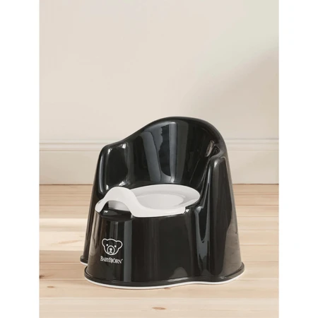 Potty Chair with back protection, Black-White, BabyBjorn
