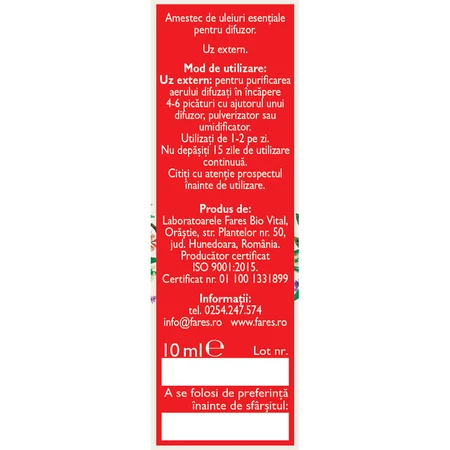 Etherische oliemengsel Biosept A31, 10 ml, Fares