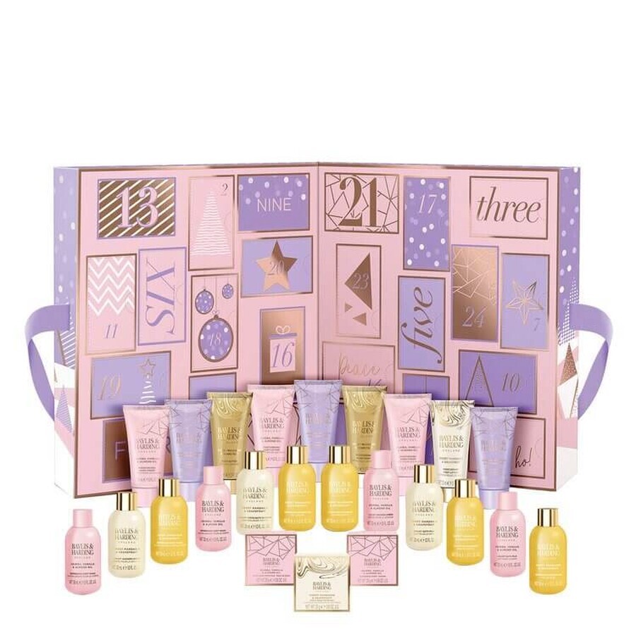 Advent Calendar 24-day care set with jojoba, vanilla and almond oil BAYLIS &amp; HARDING