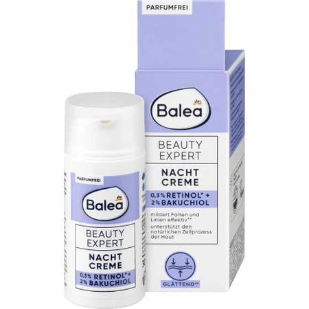 Balea Crema de noche con retinol y bakuchiol, 30 ml