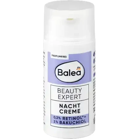 Balea Crema de noche con retinol y bakuchiol, 30 ml
