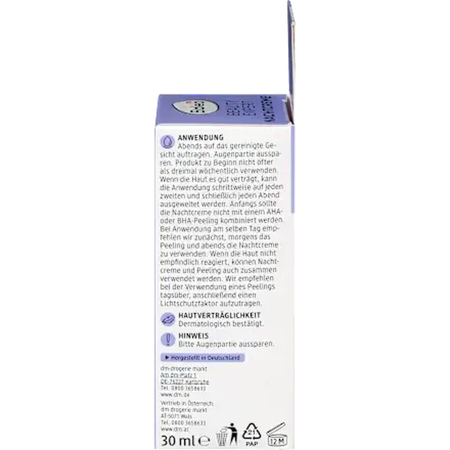 Balea Crème de nuit au rétinol et au bakuchiol, 30 ml