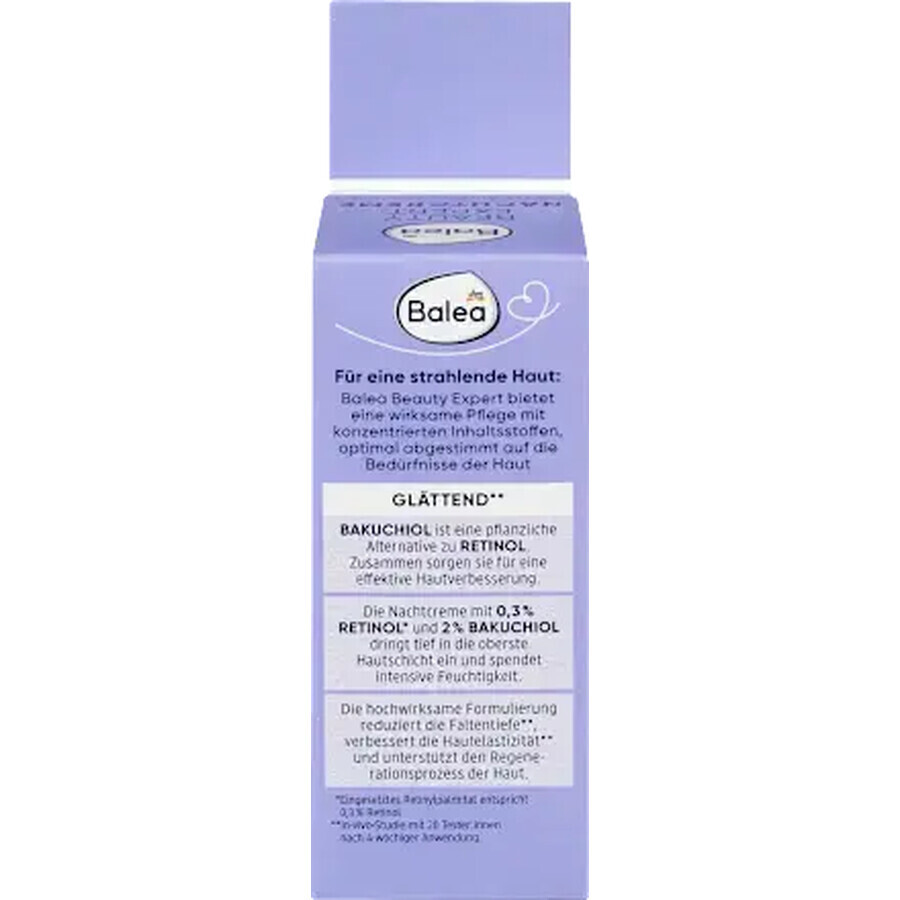 Balea Crème de nuit au rétinol et au bakuchiol, 30 ml