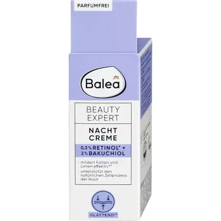 Balea Crema de noche con retinol y bakuchiol, 30 ml