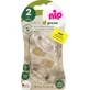 Nip Set de 2 sucettes vert cerise 6+ mous pour filles, 2 pièces