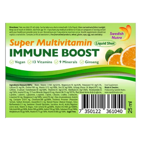 Immune Boost Complex, 30 vials, Swedish Nutra
