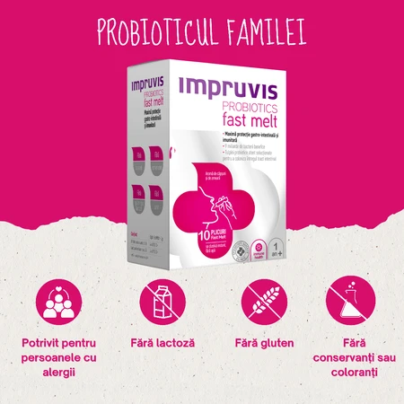 Impruvis Probiotic Fast Melt pack, 10 sachets + 10 sachets, Bifodan